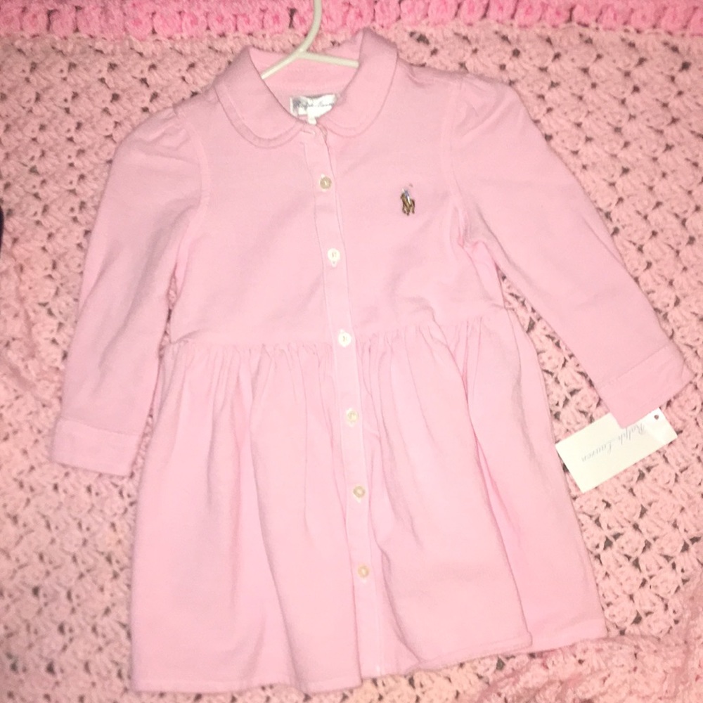 🌸New🌸 Ralph Lauren Toddler Girls Pink Polo Dress